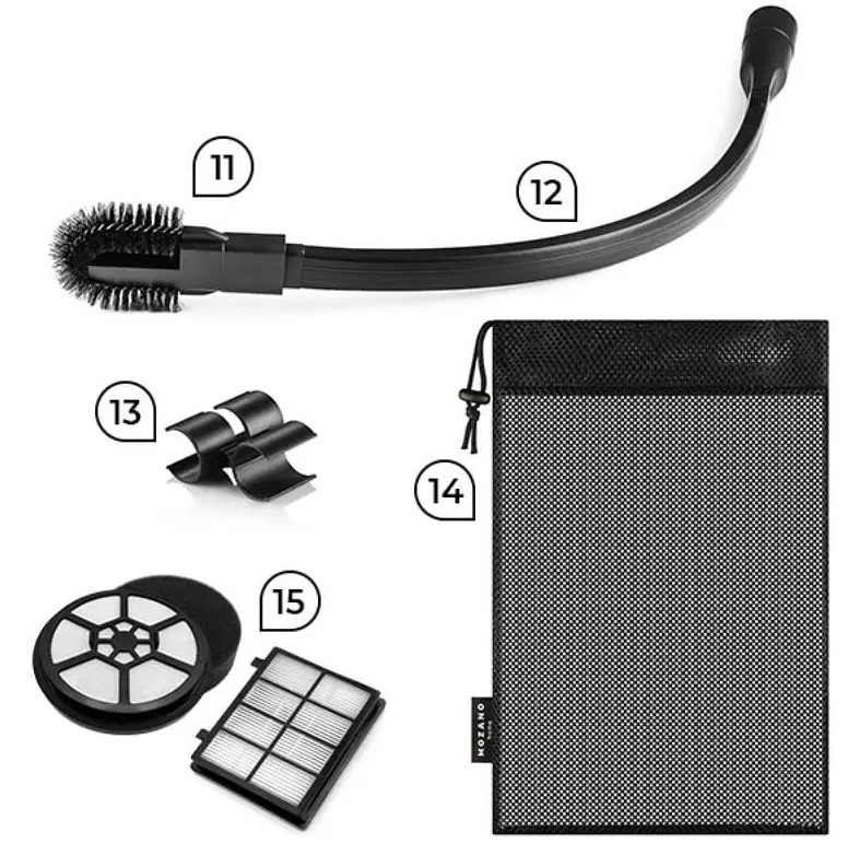 Пылесос без мешка Mozano Max Cyclonic 4000 Вт AGD/ODK/C/03#SZA - фото 8