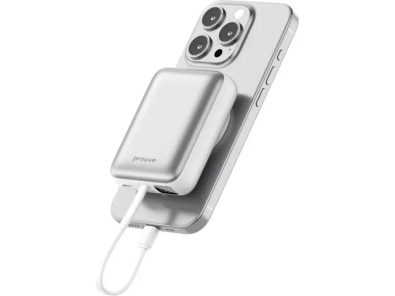 Зовнішній акумулятор (Power Bank) Proove Neutron 10000 mAh 22.5W Silver/White (PBNE22022206) - фото 3