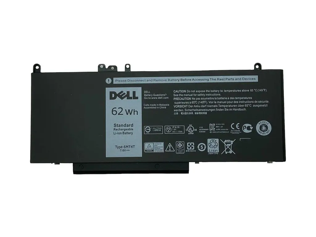 Акумулятор для ноутбука Dell 6MT4T Latitude E5470 7.6V Black 8100 mAh - фото 2