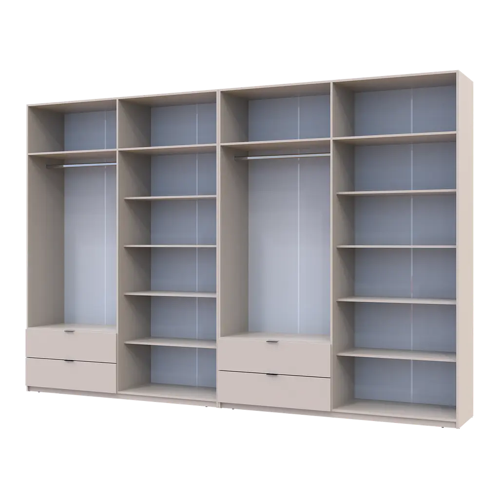 Шафа для одягу Doros Лукас Кашемір 4+4 ДСП 360х50х240 (42005144) - фото 3