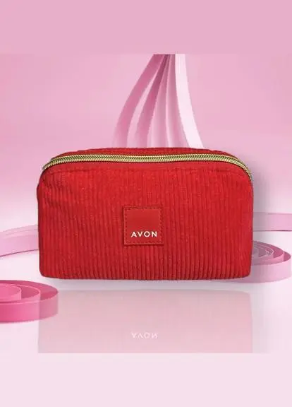 Косметичка червона з логотипом Avon