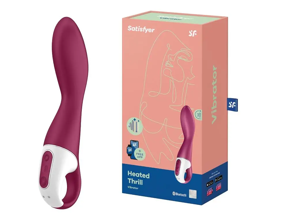 Вибратор Satisfyer Heated Thrill Connect App 20.6 см бордовый - фото 7