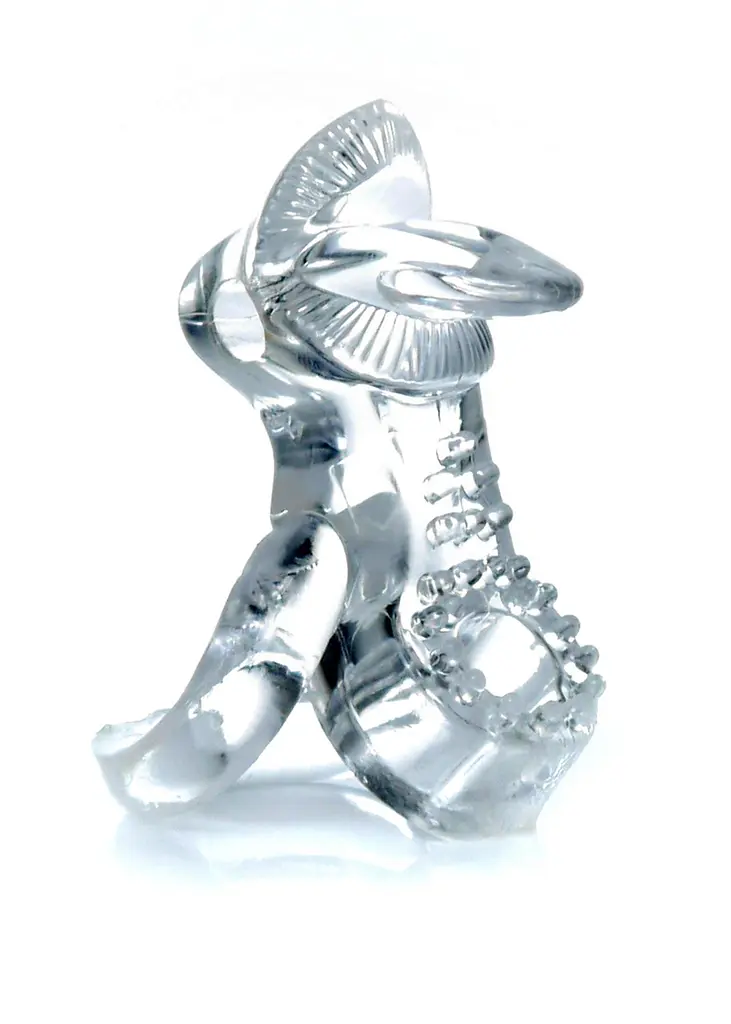 Ерекційне віброкільце Tongue Vibro CockRing Clear - фото 7