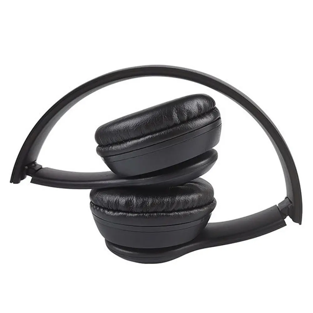Навушники бездротові накладні чорні, з мікрофоном, Bluetooth, екокожа - фото 4
