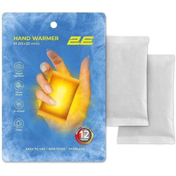Химическая грелка для рук 2E, размер М, 95х55 мм, до 12 часов (132) - фото 2