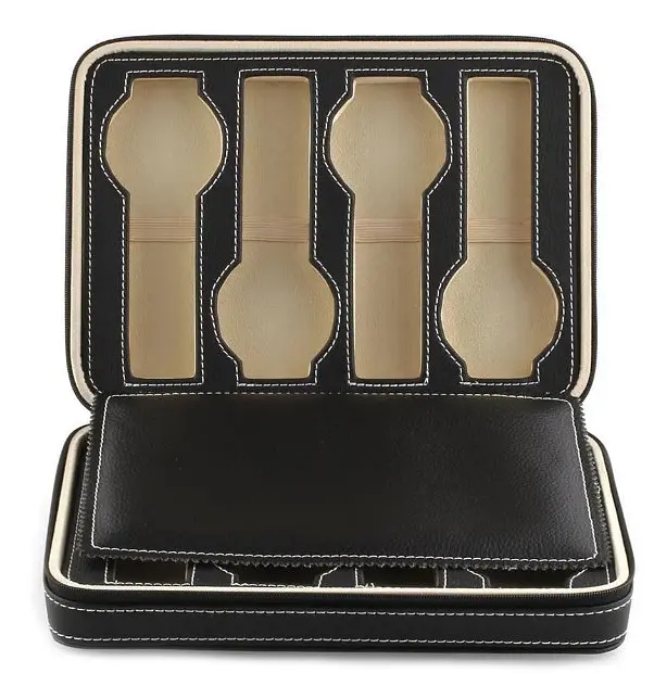 Скринька шкатулка для зберігання наручних годинників (8 годинників) Чорний - фото 2