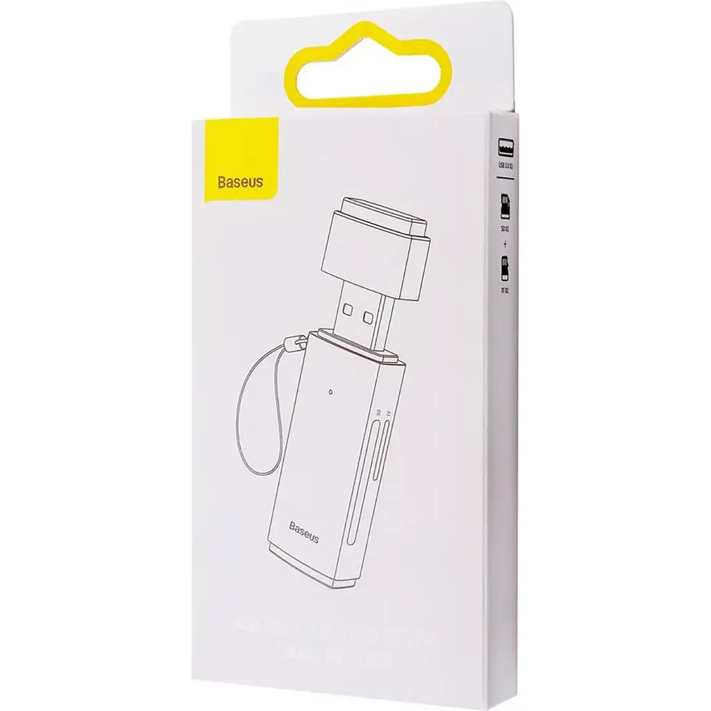 Кардрідер Baseus Lite Series USB-A to SD/TF Grey (WKQX060013) [168990] - фото 7