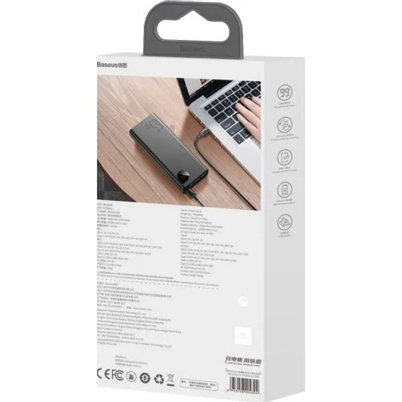 Павербанк Baseus Adaman 65W 20000mAh Black (PPIMDA-D01) - фото 10
