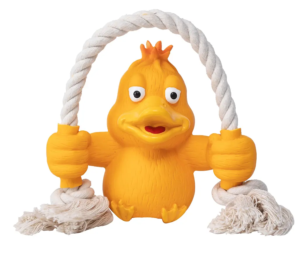 Іграшка для собак Quapas! Dog Toy Fun Duck with rope - фото 3