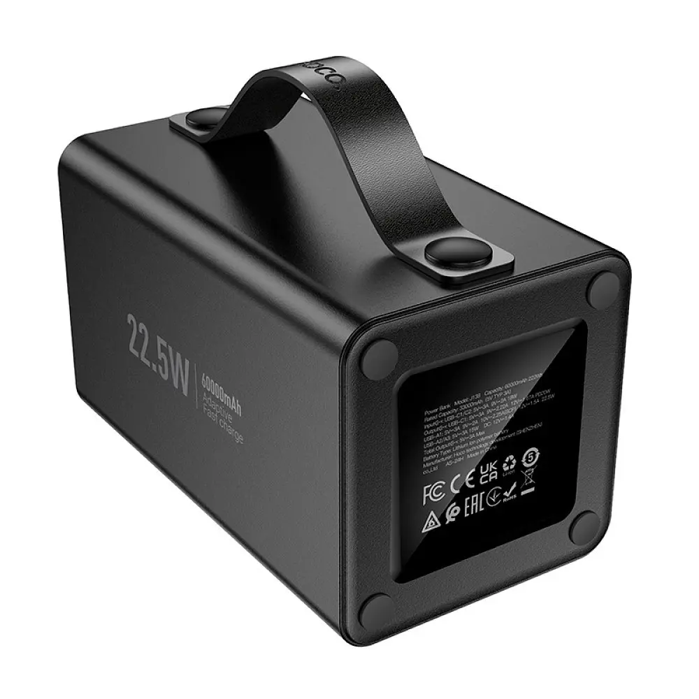 Портативна батарея - зовнішній АКБ Hoco J138 60000 mAh 12в power bank - фото 5