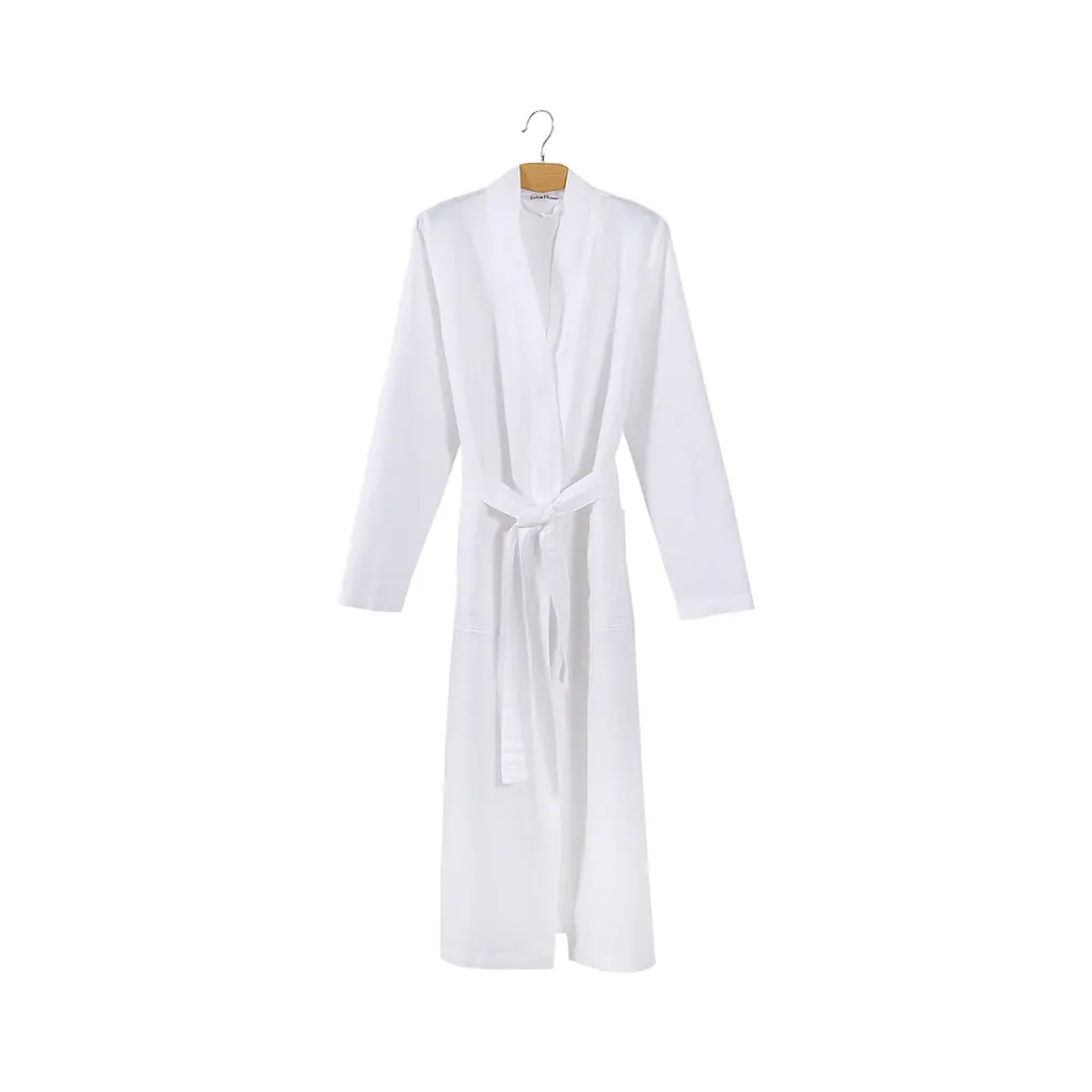 Халат-кимоно со льна Lotus Home - Madrida белый S/M - фото 7