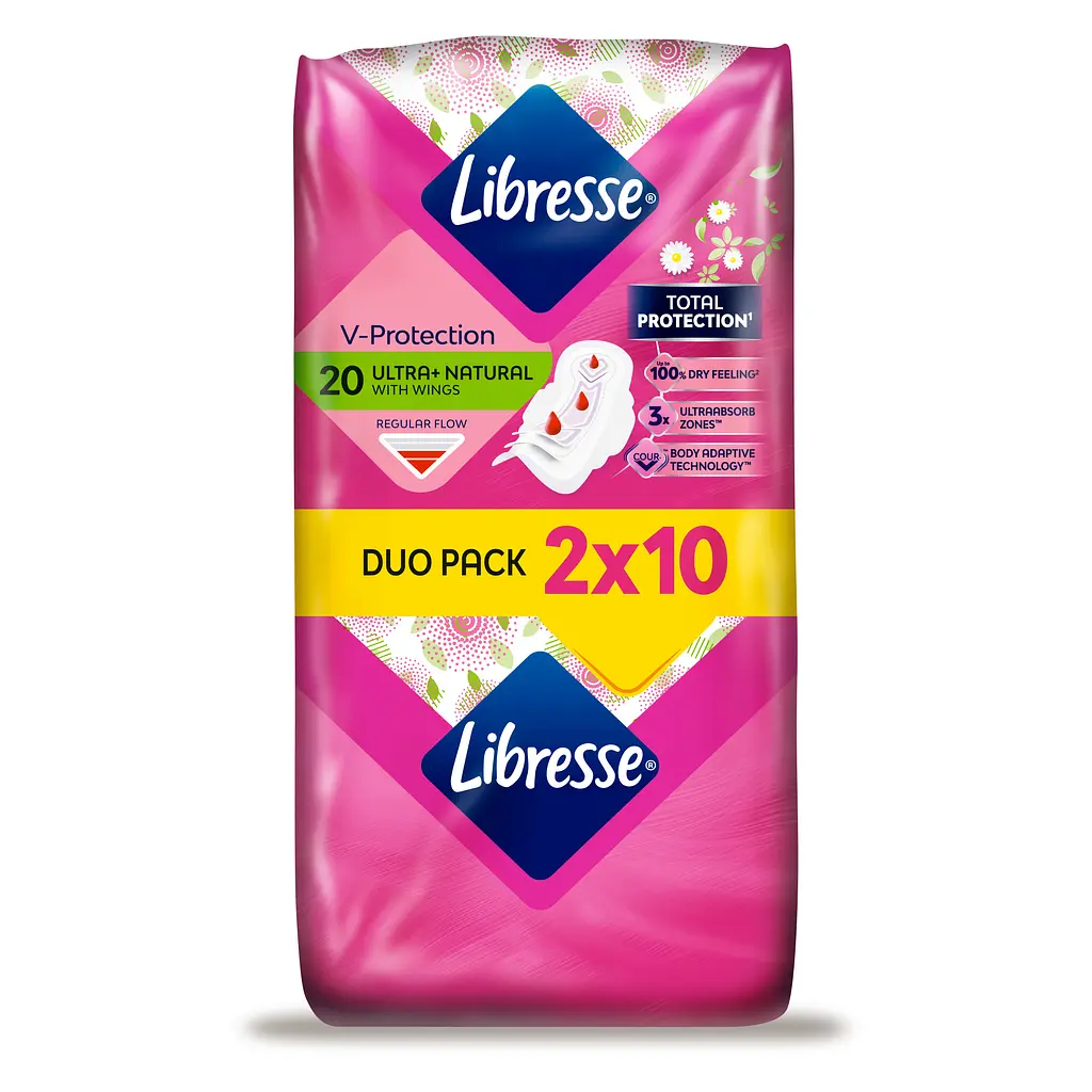 Гігієнічні прокладки Libresse Ultra Natural Wing Aloe Vera & Camomile 20 шт. - фото 2