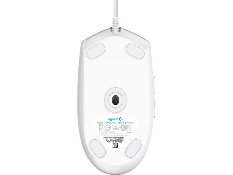 Миша Logitech G203 Gaming Lightsync RGB White (910-005797) - фото 4