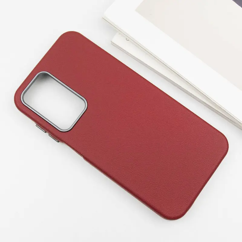 Шкіряний чохол Leather Case Metal Buttons для Samsung Galaxy A25 5G Red - фото 3