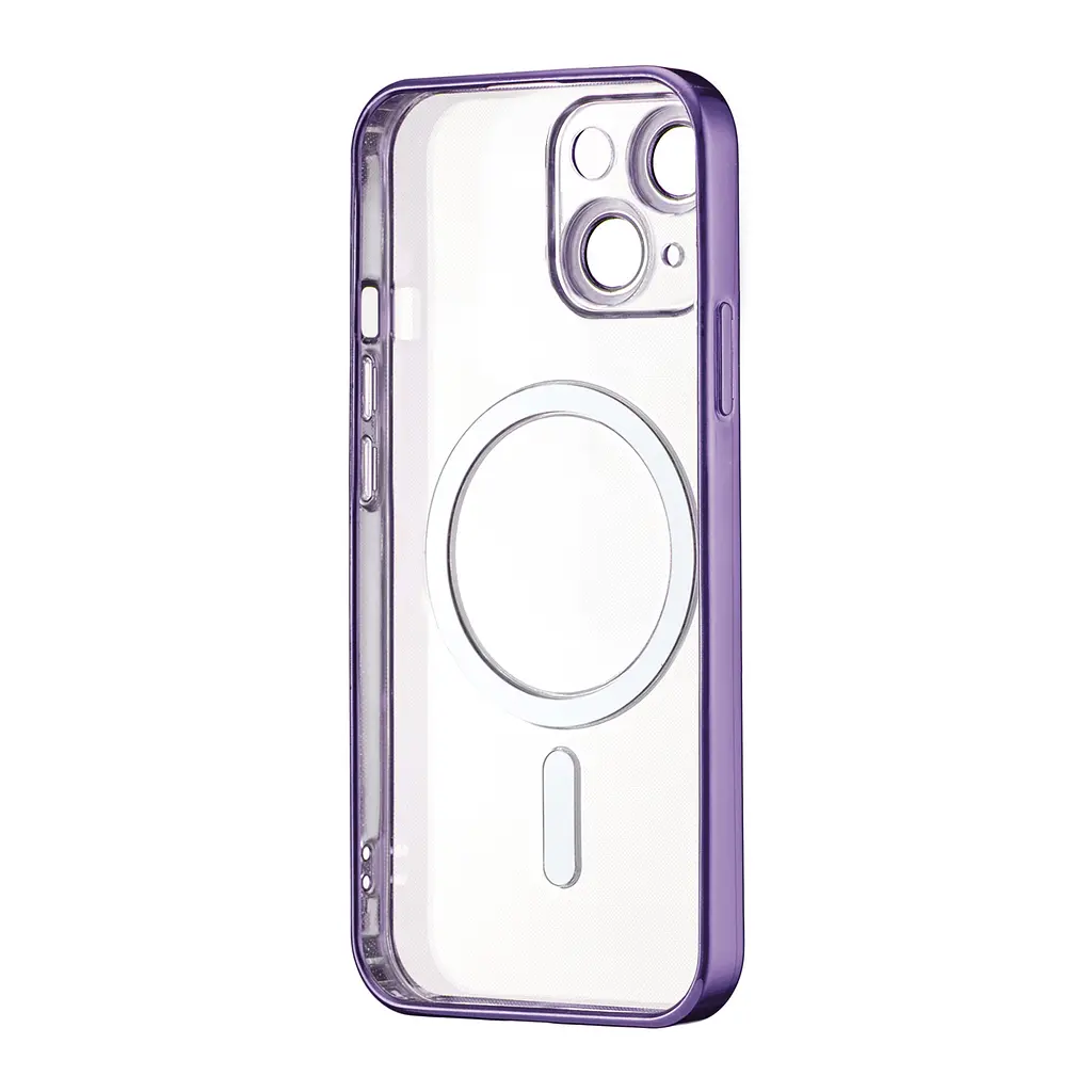 Чохол Ductil Metallic Edge with MagSafe (Protected Camera & Lens) iPhone 15 Deep Purple - фото 3