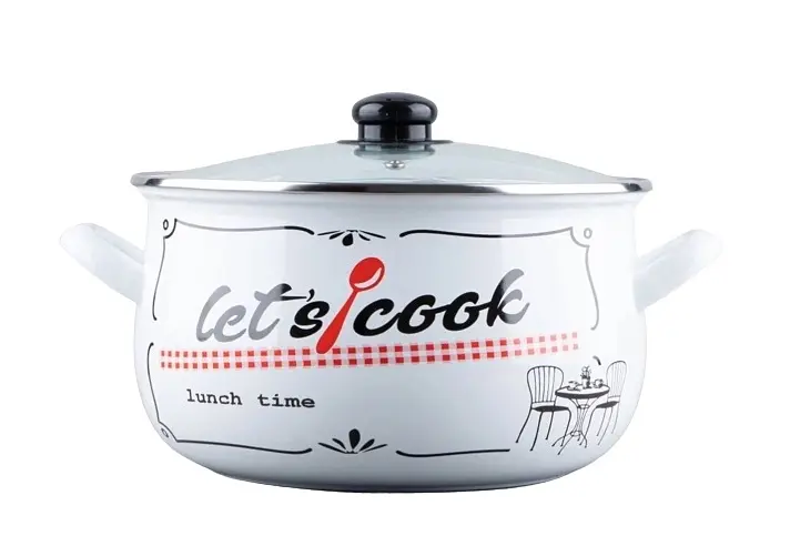 Каструля GT-T-120-LCW Lets cook біла 20 см 4 л Gusto
