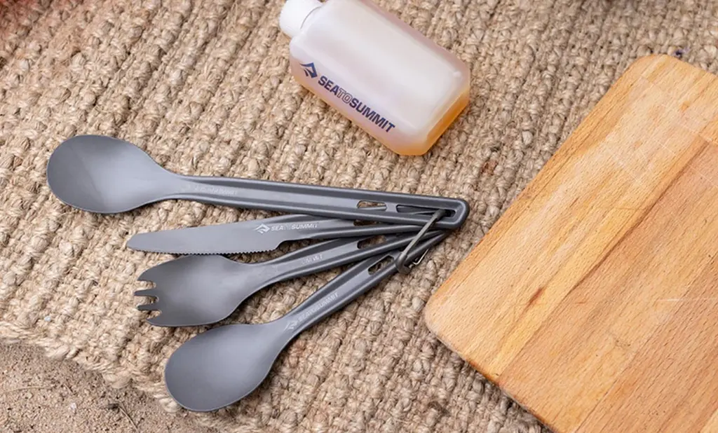 Набор столовых приборов Sea to Summit Frontier UL Cutlery Set, 3 предмета Темно-серый - фото 5