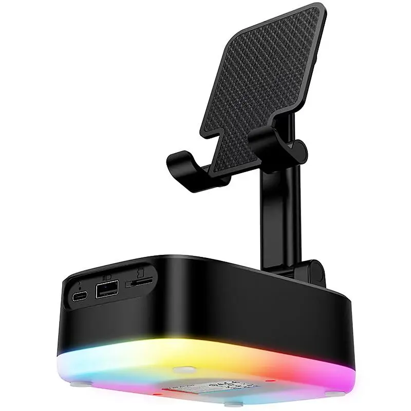 Bluetooth Колонка Borofone BR200 Marea + Power Bank 1500mAh + тримач Black - фото 3