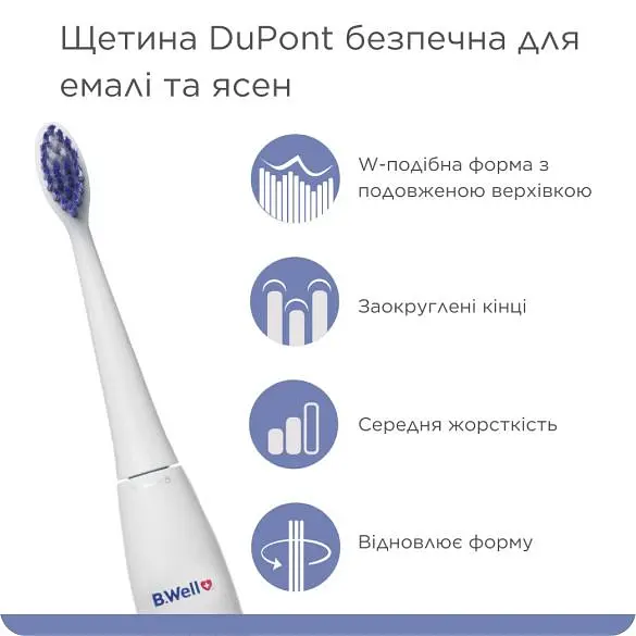 Електрична звукова зубна щітка чорна PRO-850 B.Well - фото 5