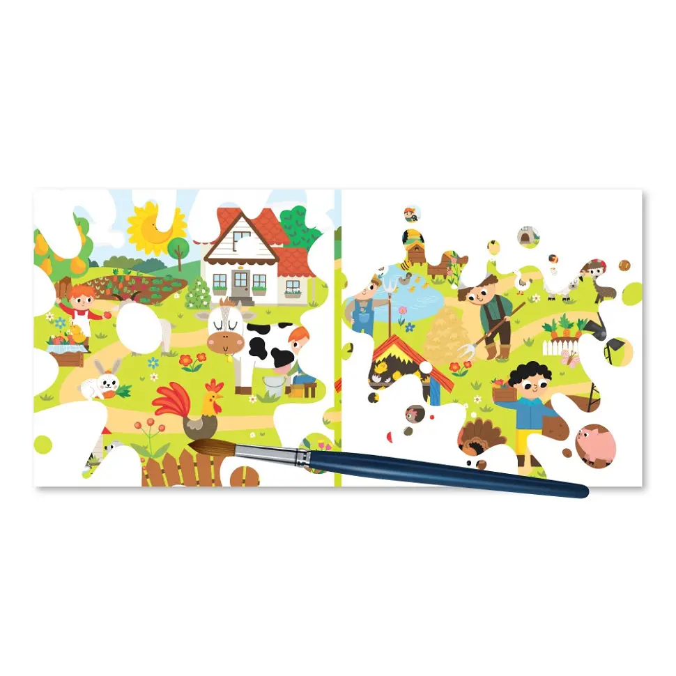 Дитяча книжечка водна розмальовка "У селі" Апельсин РМ-92-03, 10 сторінок - фото 3