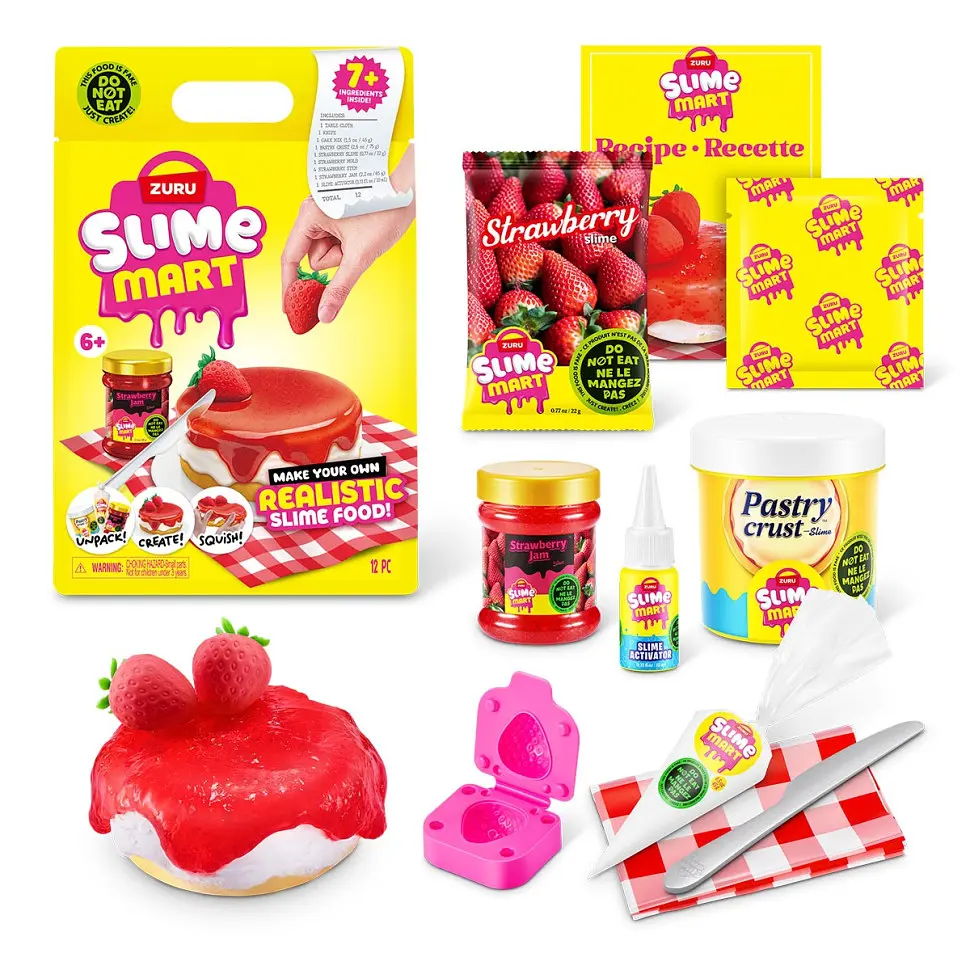 Игровой набор со слаймами "Клубничный чизкейк" Slime Mart серии "Shopping Bag" - фото 6