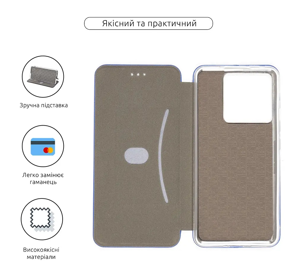 Чехол-книжка для Xiaomi 13T 5G/13T Pro 5G, G-Case, синий, кожаный чехол-книга из экокожи (PU) и TPU, с магнитом, с подставкой и вместительным кардхолдером, противоударный, защита всего корпуса, ArmorStandart (ARM69677) - фото 3