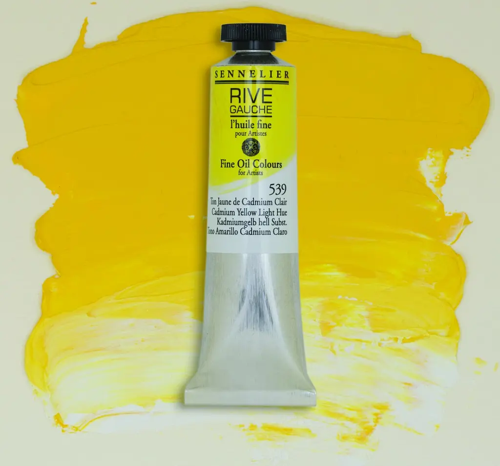 Масляная краска Rive gauche 40 мл, Кадмий желтый светлый оттенок (Cadmium Yellow Light Hue) - фото 2