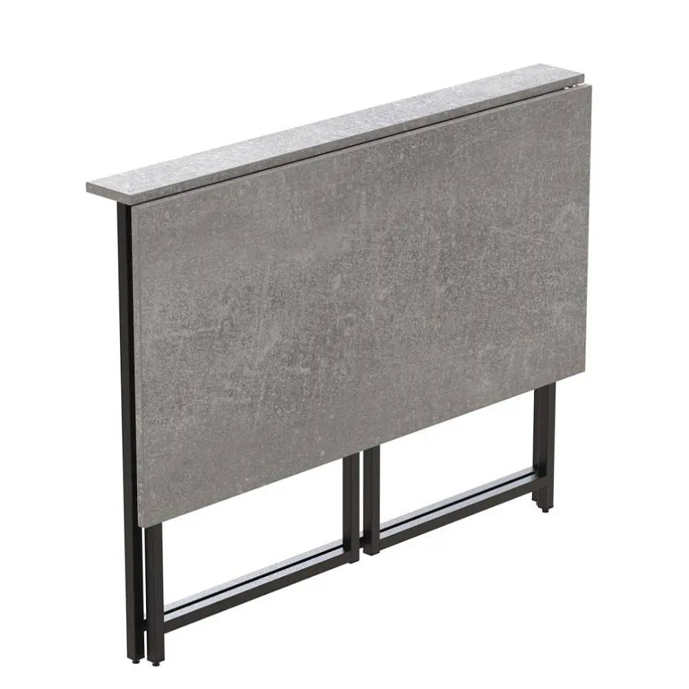 Стіл розкладний Моріс Ferrum-decor 750x1000x600 Чорний метал ДСП Бетон 16 мм (FRD-104675) - фото 9