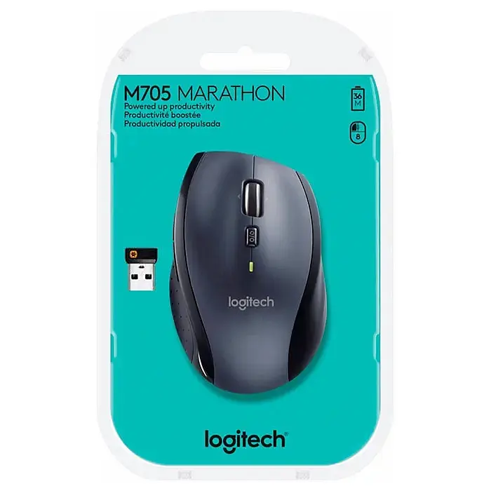 Миша бездротова Logitech M705 Marathon Black лазерна (910-001949) - фото 2