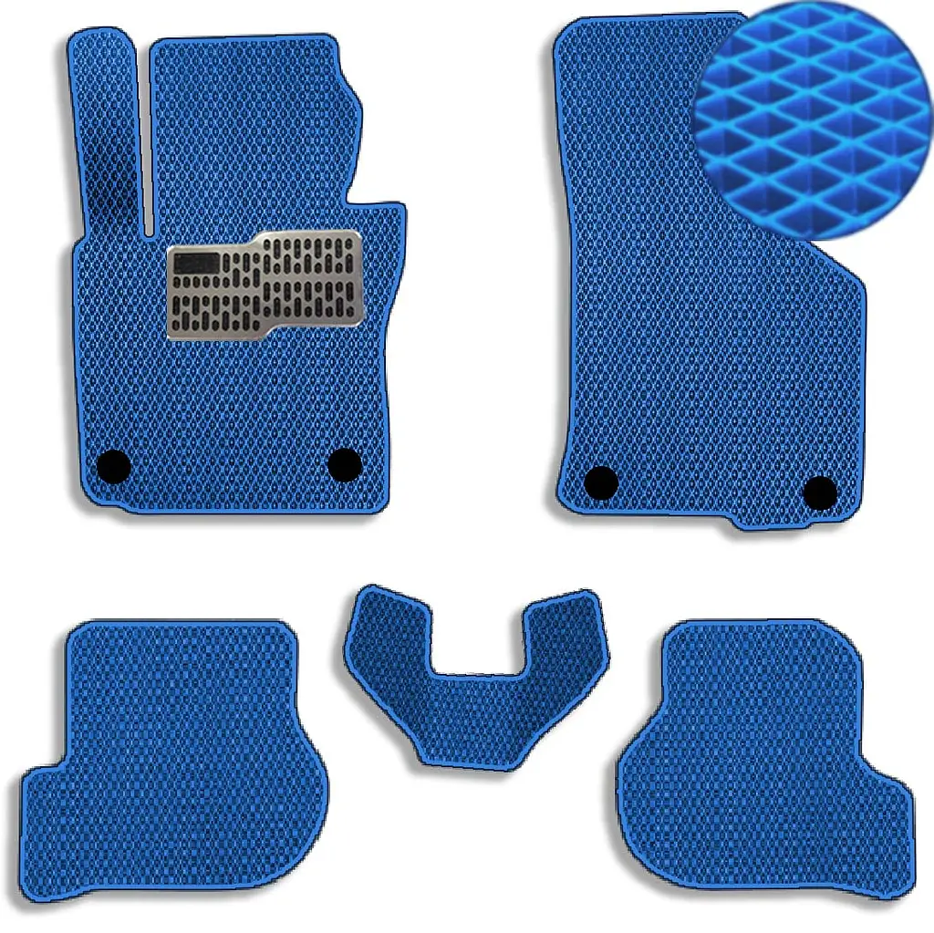 Килимки в салон EVA для Volkswagen Golf V 2003-2010 (Металевий підп'ятник) Сині 5 шт
