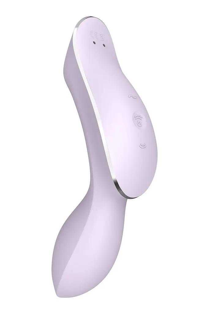 Стимулятор Satisfyer Curvy Trinity 2 Вакуумний кліторальний та масажер для точки G, 16.8х3.8 см фіолетовий - фото 4