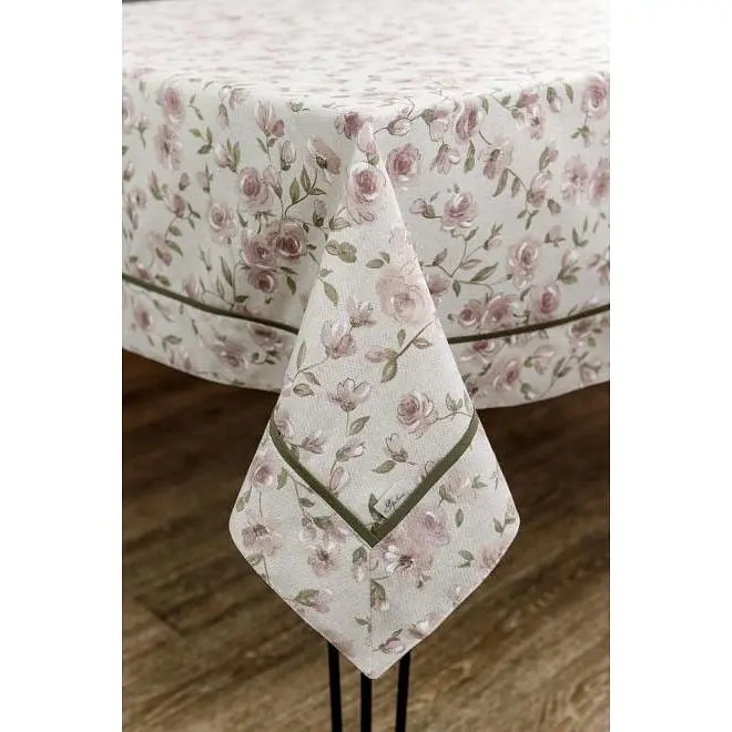 Скатертина Прованс Тереза Квіточки з кантом 300х133 см (34500) - фото 2