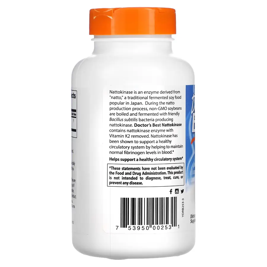 Натуральная добавка Doctor's Best Nattokinase, 270 вегакапсул - фото 3