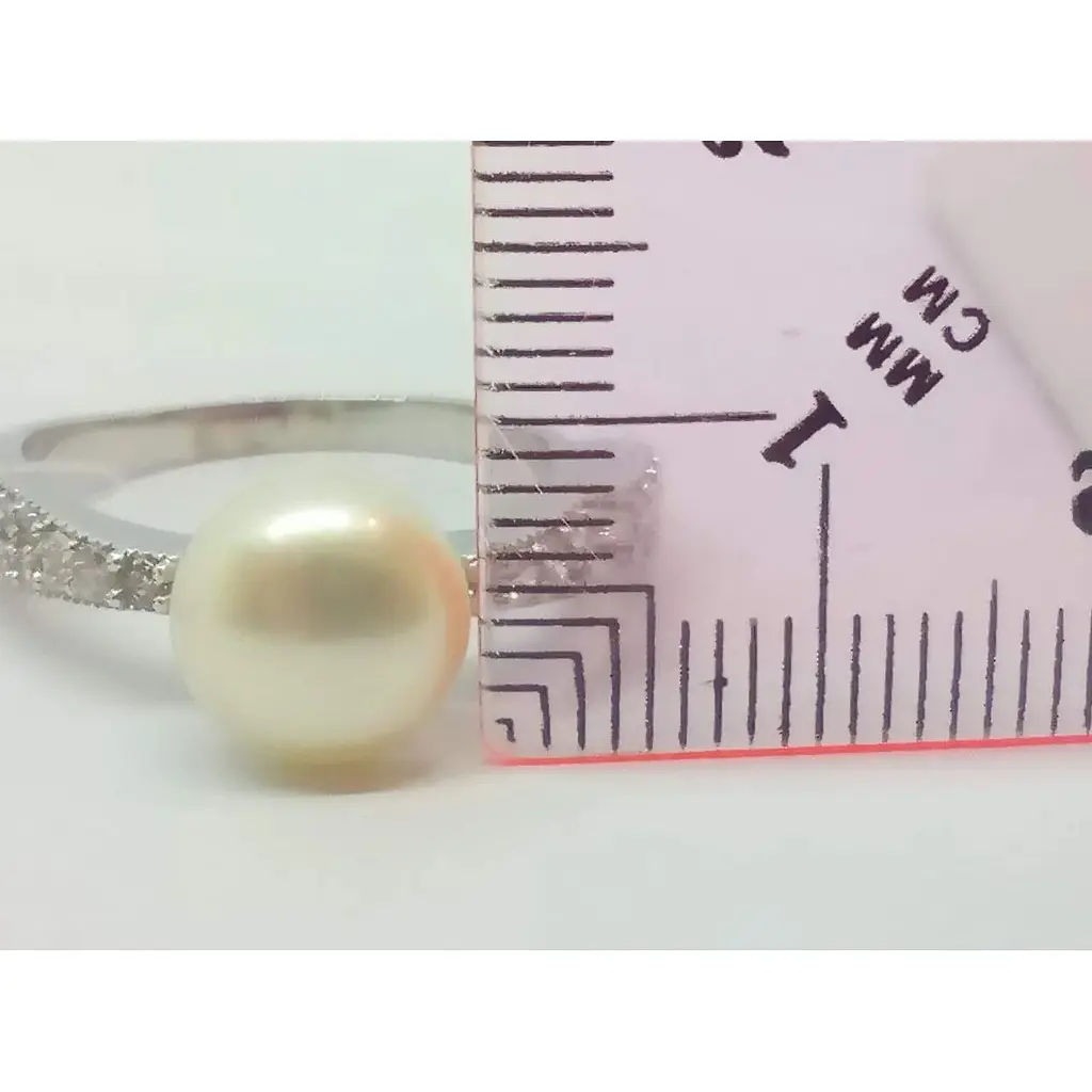 Срібне кільце Qvaliz з перлами і фіанітами. 901-00290-10 19 - фото 6