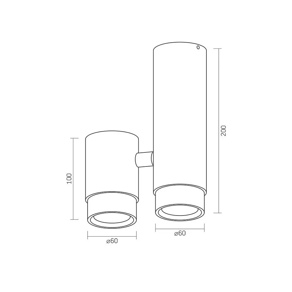 Светильник точечный Videx под лампу GU10 накладной поворотный двойной черный (VL-SPF07-B) - фото 2