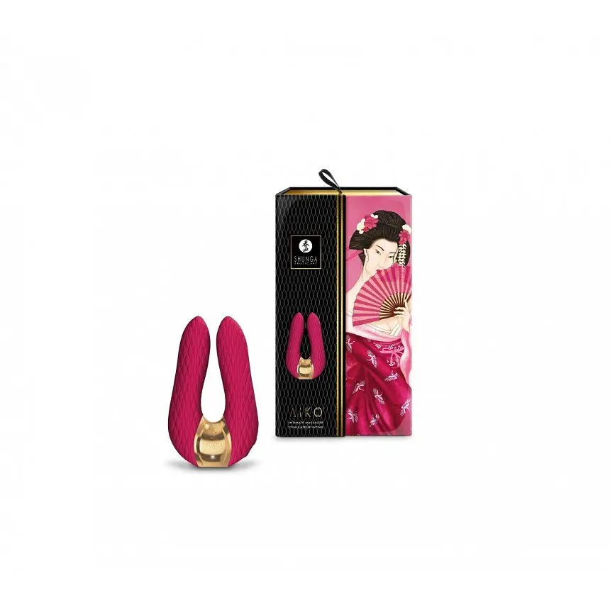 Вібромасажер Shunga - Aiko Intimate Massager, 10.8х6.5 см (малиновий) - фото 6