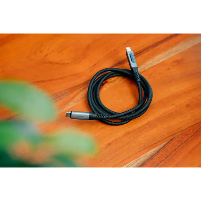 Дата кабель USB-C to USB-C 1.2m with display 100W black Verbatim (31848) - фото 7