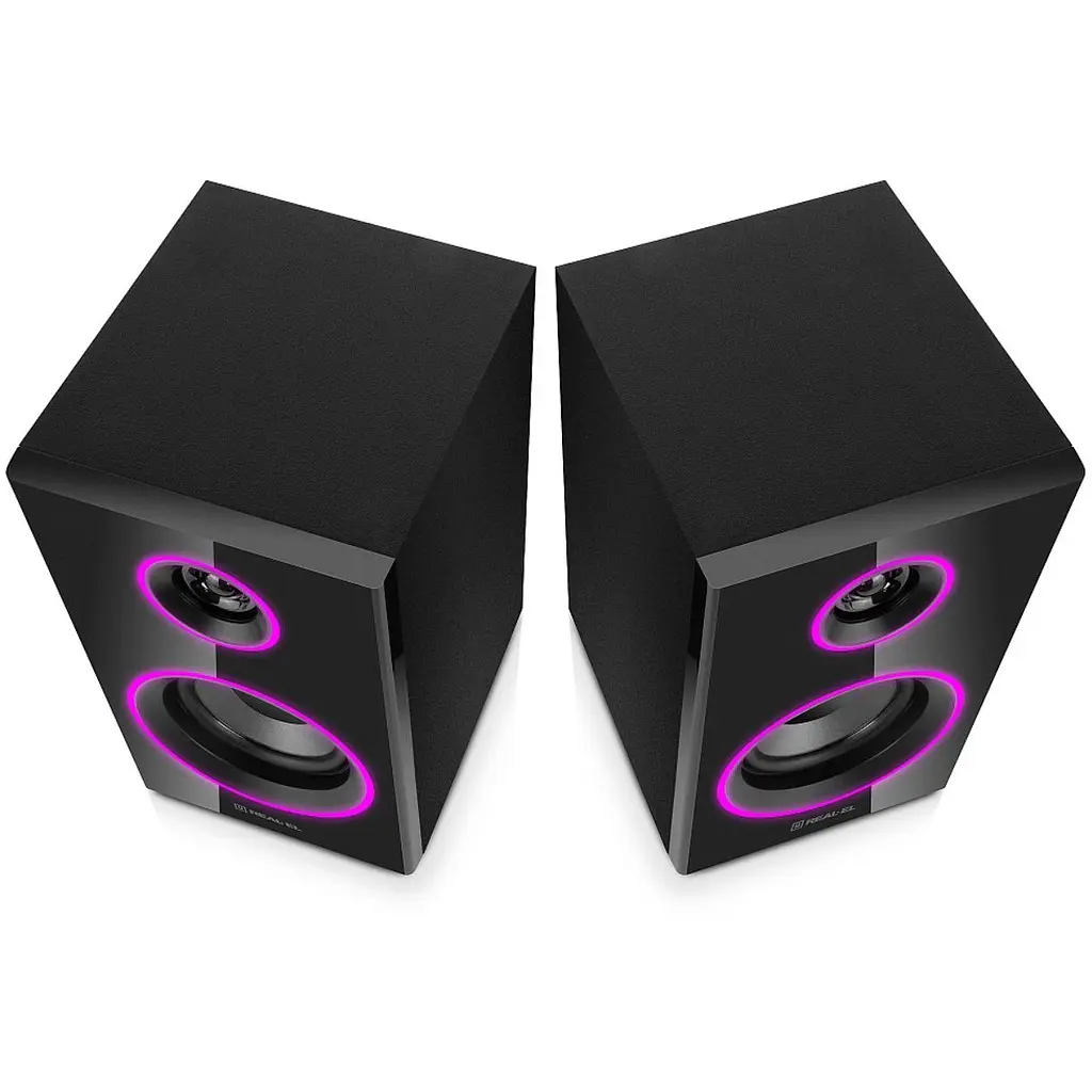 Компьютерные колонки 2.0 Real-El RS410 RGB Bluetooth Black 12 Вт - фото 6