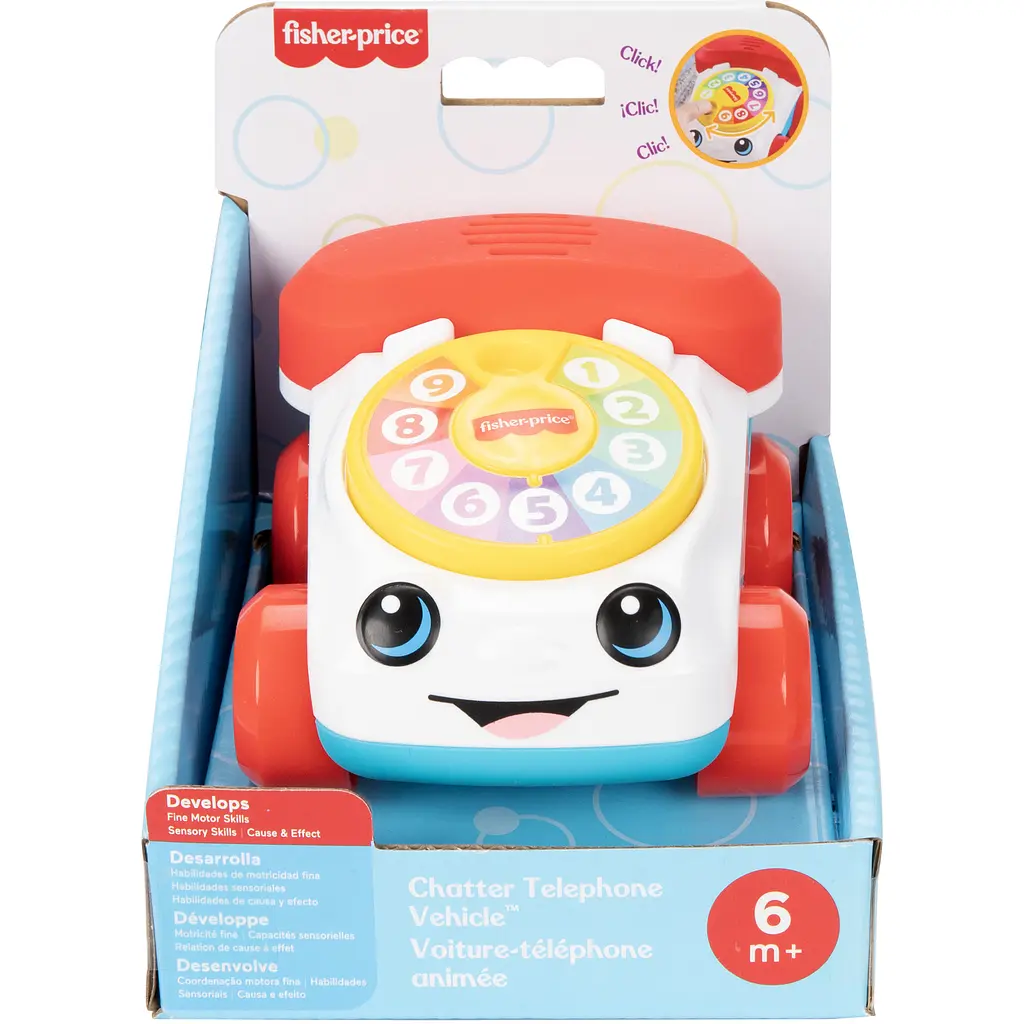 Машинка-каталка Fisher-Price Веселый телефончик (JKD56) - фото 4