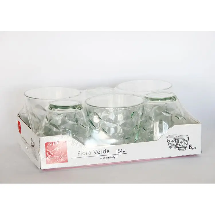 Набор стаканов Bormioli Rocco Flora water Green 260 мл 6 шт. (384420V) - фото 2