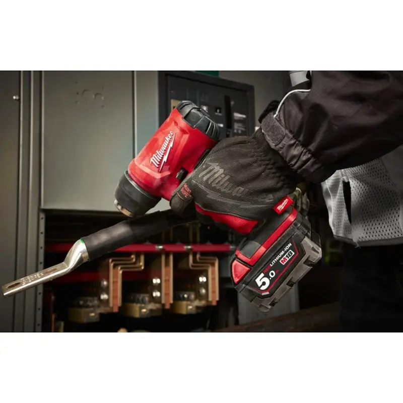 Термоповітродувка акумуляторна MILWAUKEE, M18 BHG-502C (зарядний пристрій M12-18 FC, 2 акумулятори М18 В5 5Аг, аксесуари, кейс) - фото 6