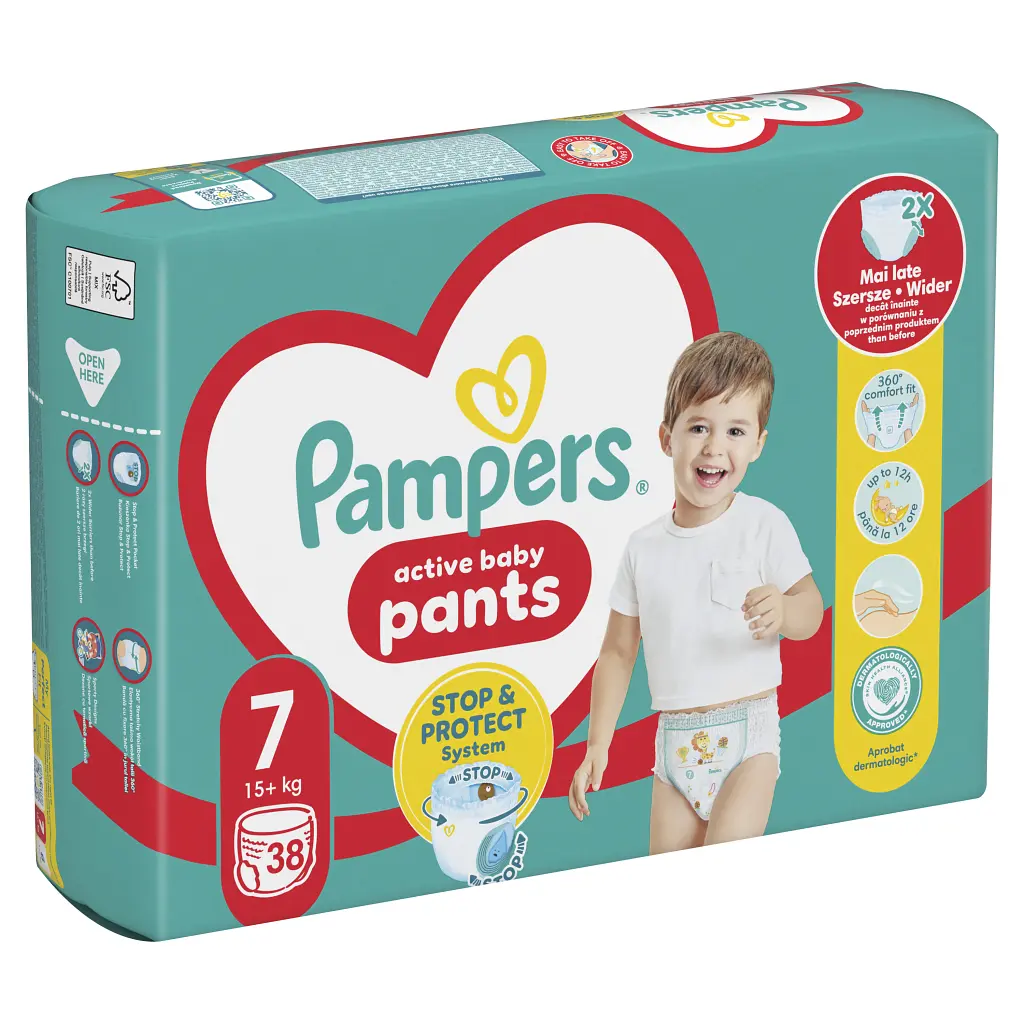 Підгузки Pampers трусики Pants Giant Plus Розмір 7 (15+ кг) 38 шт. (8006540069387) - фото 2