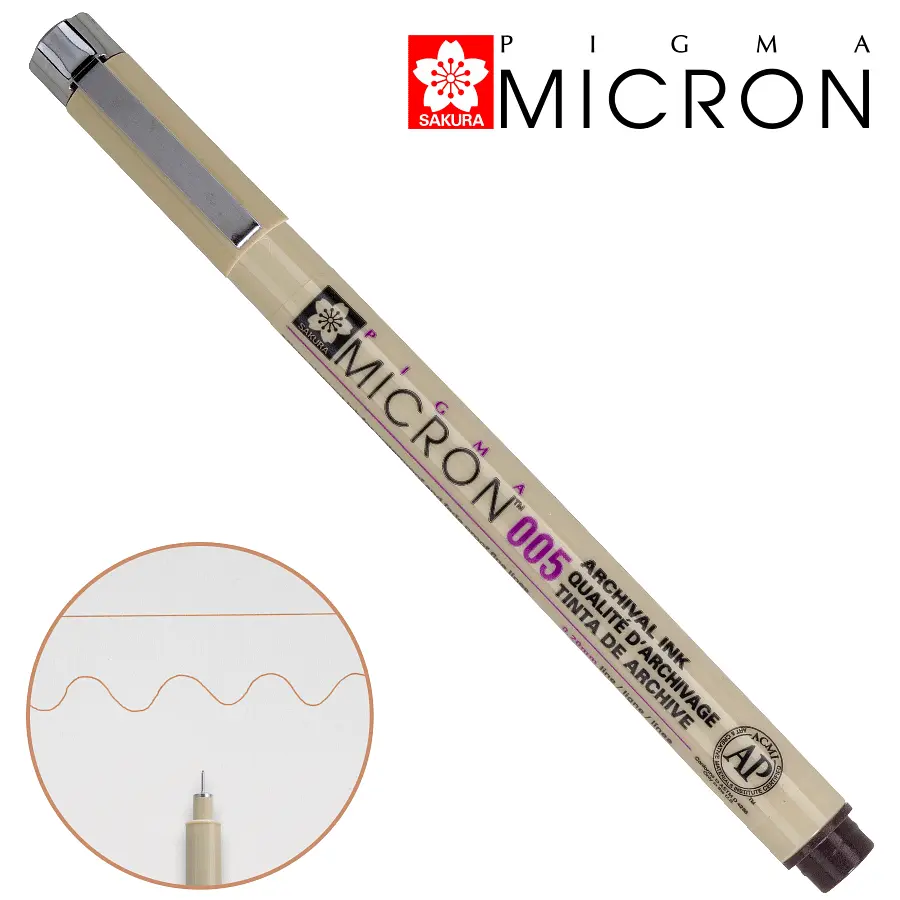 Лінер Sakura PIGMA MICRON (0.05), 0,2 мм коричневий