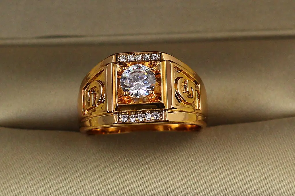 Печатка Xuping Jewelry Георг 18,19,20,21 золотиста 18 - фото 2