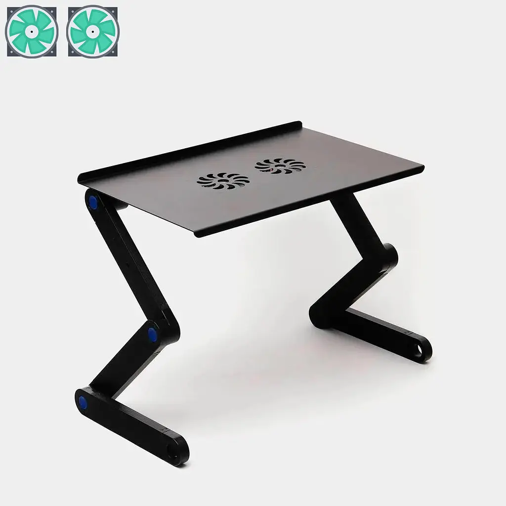 Столик для ноутбука з охолодженням підставка для ноутбука з кулерами Laptop Desk T8 42х26см - фото 2