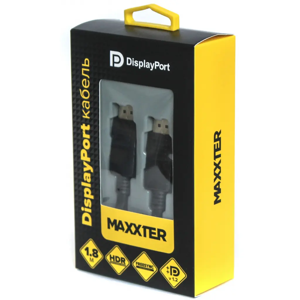 Кабель мультимедійний DisplayPort to DisplayPort 1.8m v1.2 Maxxter (CCBP-DP-DP-1.8) - фото 2
