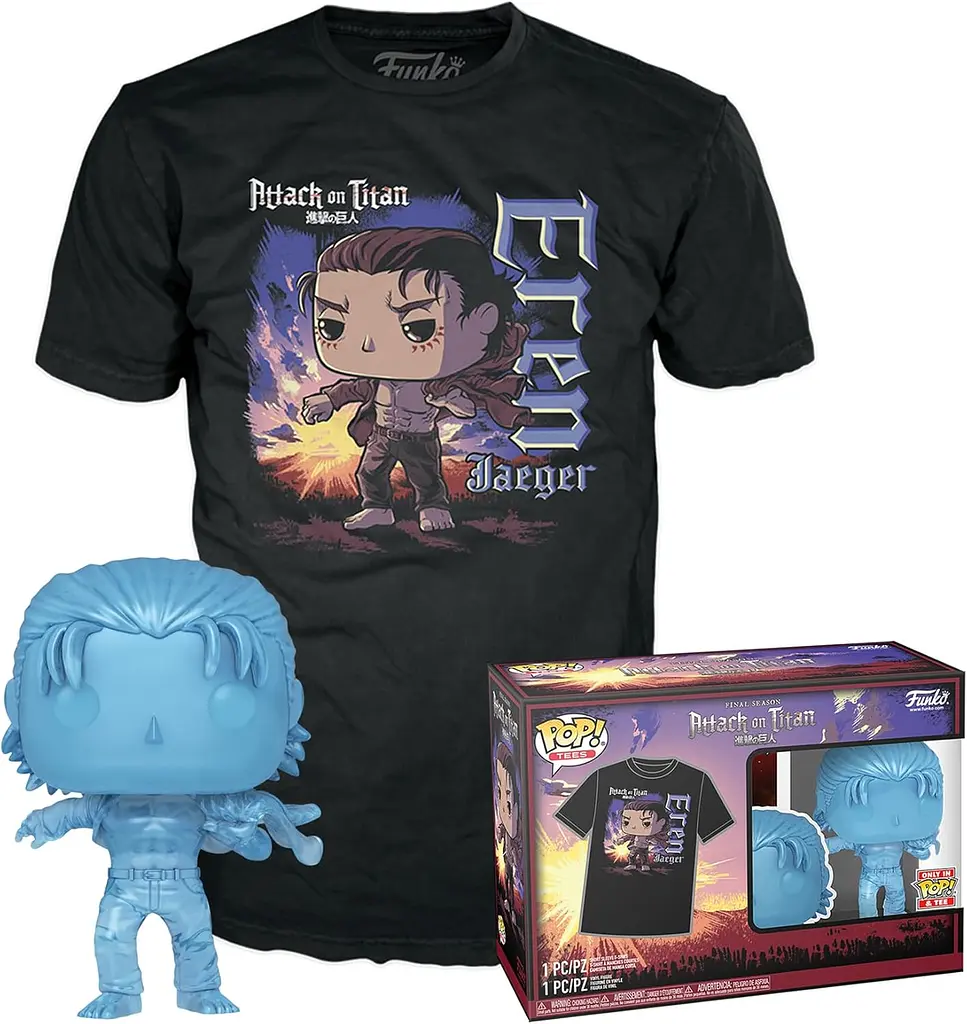 Набор Funko Pop Tee Set Атака титанов Эрен Attack on Titan Eren with Marks 10 см FP AT E L - фото 2
