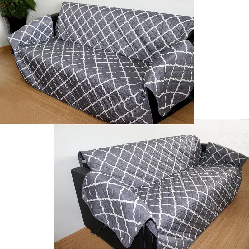 Високоякісний водонепроникний чохол на диван Modern Sofa Cover Blue-Grey - фото 6