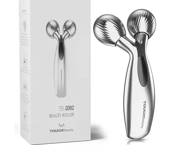 TOUCHBeauty TB-2092, Масажний ролер для підтяжки обличчя та тіла Тач Б'юті, сріблястий - фото 3