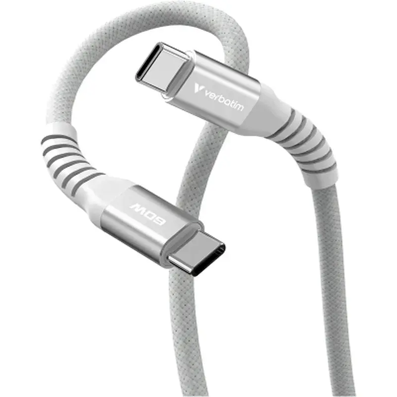 Дата кабель USB-C to USB-C 1.2m Magnetic 60W gray Verbatim (31850) - фото 2